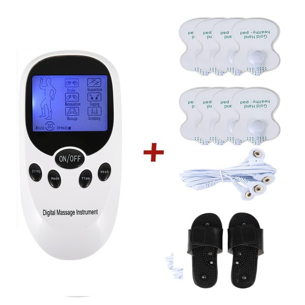 shoes clip Grape ODOMY Cervical Massager Electrical Massager Pulse Muscle Stimulator Back  Pain Relief + 1 Pair Black Rubber Electrode Massage Slippers Suit  Acupuncture Therapy Massager - Walmart.com