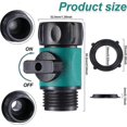 thumbnail image 2 of Shut Off Valve,plastic Garden Hose Connect Water Hose Turn Off Valve Garden Hose Connector Set-QJWL, 2 of 5