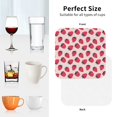 thumbnail image 6 of Honeii Strawberry print Leather Coaster Set of 4, ideal for safeguarding your furniture from drinks spills and effortless cleanup-Square, 6 of 6