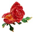thumbnail image 4 of Trinket Box, Jewelry Box Shiny Rose Shape Beautiful Alloy  For Desktop Decoration, 4 of 8