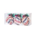 thumbnail image 1 of Matsuzay 3 piezas de bolas colgantes de árbol de Navidad hechas a mano de punto bolas de hilo de árboles de Navidad suministros de adorno colgante Kits de decoración para fiestas No.06 Matsuzay HA007790-06B, 1 of 6