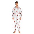 thumbnail image 3 of FORMRS Onesies Pajama for Adults Unisex Hoodie Winter Jumpsuit One Piece Sleepwear, Sizes S-2XL, Cute Santa Hats Pattern, 3 of 7