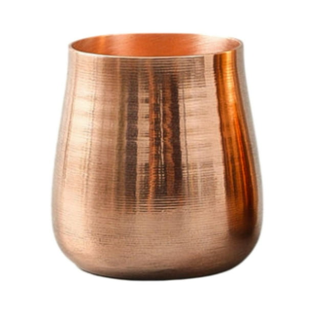 Vaso de agua de cobre puro estilo retro, portátil, para regalar cerveza en la oficina. 240 ml