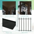 thumbnail image 5 of PawHut Wooden Decorative Dog Cage Pet Crate with Fence Side Table Small Animal House and Tabletop, Brown, 5 of 9