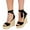 Black, variant on SMihono Sandals Womens Summer Plus Size Women's Bandage Casual Shoes Solid Comfortable Lace Up Platform Wedge Sandals Shoes Slipper On Clearance