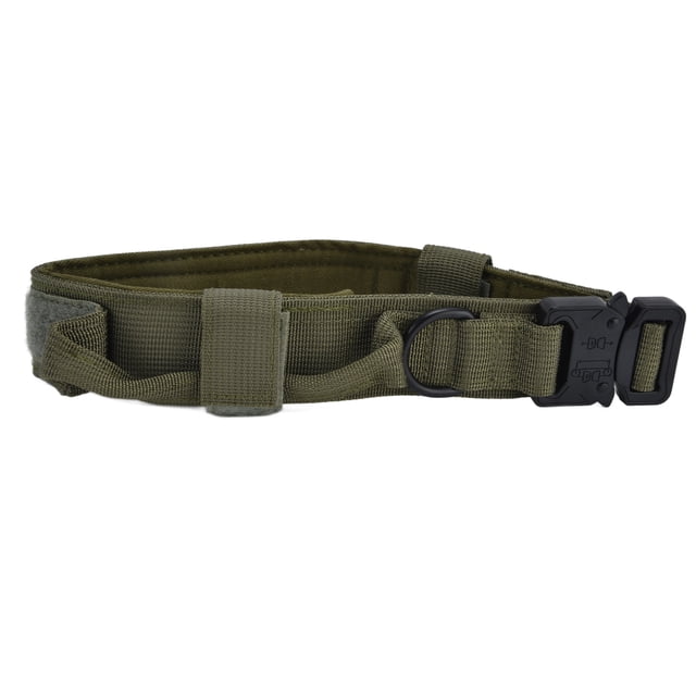 Dog Hunting Collar Dog Training Collar Pet Traction Collar Adjustable Dog Collar Traction Dog Collar With Buckle Nylon Iron Training Hunting Collar Pet Accessory For OutdoorGreen L
