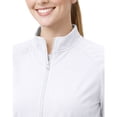 thumbnail image 3 of M&M SCRUBS Women’s Full Zip Scrub Jacket – 4-Way Stretch Warm-Up Jacket with Stand Collar, Moisture-Wicking (White, X-Large), 3 of 7