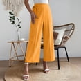 thumbnail image 5 of Cmfcve Women's Plus Size Elegant Side Tie Waist Work Office Trousers High Waisted Wide Leg Pants Business Casual Straight Leg Pants, 5 of 5