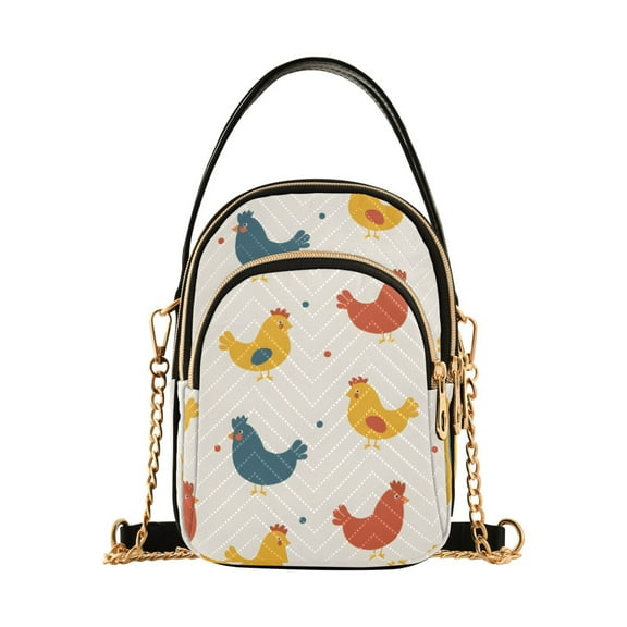 joogoo Women Cute Chicken Chain Crossbody Bags Shoulder Handbag Phone Purse