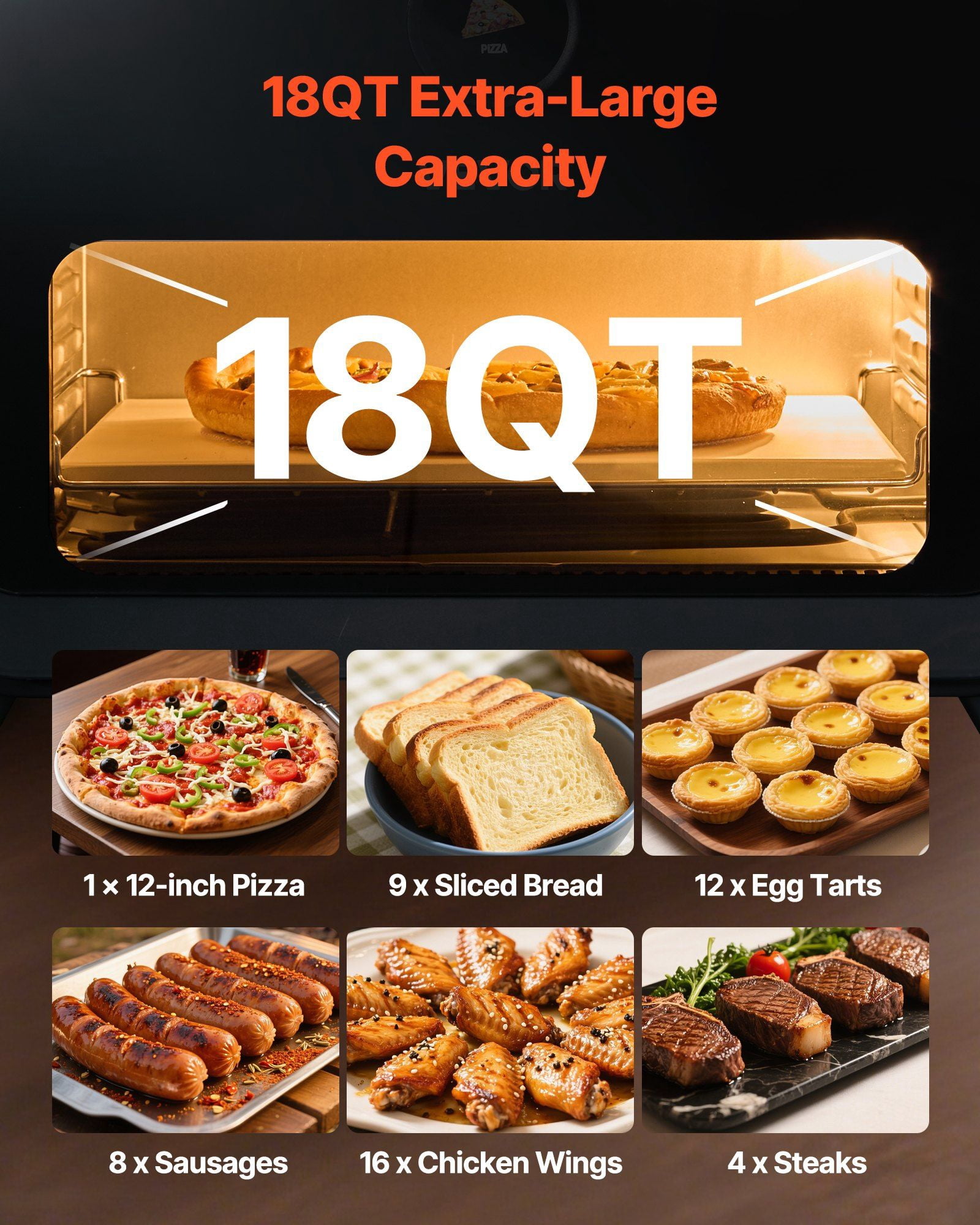 Electric Pizza Oven Air Fryer Combo 12 Inch Indoor Pizza Maker 8 Presets Smart Knob Control 750 Fahrenheit Max Temp IPX4 Waterproof Countertop Cooker with Pizza Stone