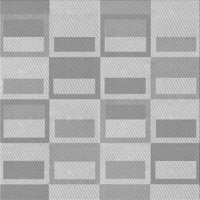 Ahgly Company Machine Washable Indoor Square Transitional Platinum Silver Gray Area Rugs, 5' Square