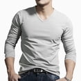 thumbnail image 2 of Ana Mens Long Sleeves Muscle V Neck Slim Blouse Activewear Tops Tee Undershirt, 2 of 9