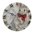 thumbnail image 4 of Orinice Rabbit Clock Beatrix Potter Round Tablecloth Stain Resistant Washable for Indoor Outdoor Kitchen Dining Wedding Parties 100% Polyester Fiber 38-42, 4 of 8