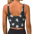 thumbnail image 3 of Bixox Women's Turtle Pattern Fitness Navel Tank Top U-Back Yoga Tank Top Sweatshirt Sports Bra, 3 of 7
