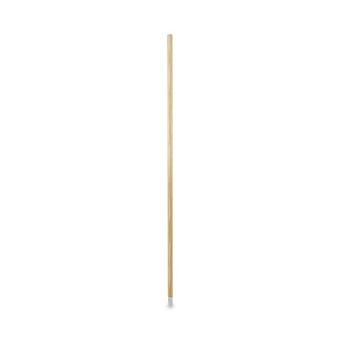 Boardwalk BWK833 1.13 in. Diameter x 54 in. Lacquered Wood Lie-Flat Screw-In Mop Handle - Natural