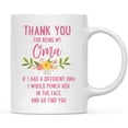 thumbnail image 1 of Koyal Wholesale Thank You for Being Oma Ceramic Coffee Mug Floral Punch in Face, 1 of 1