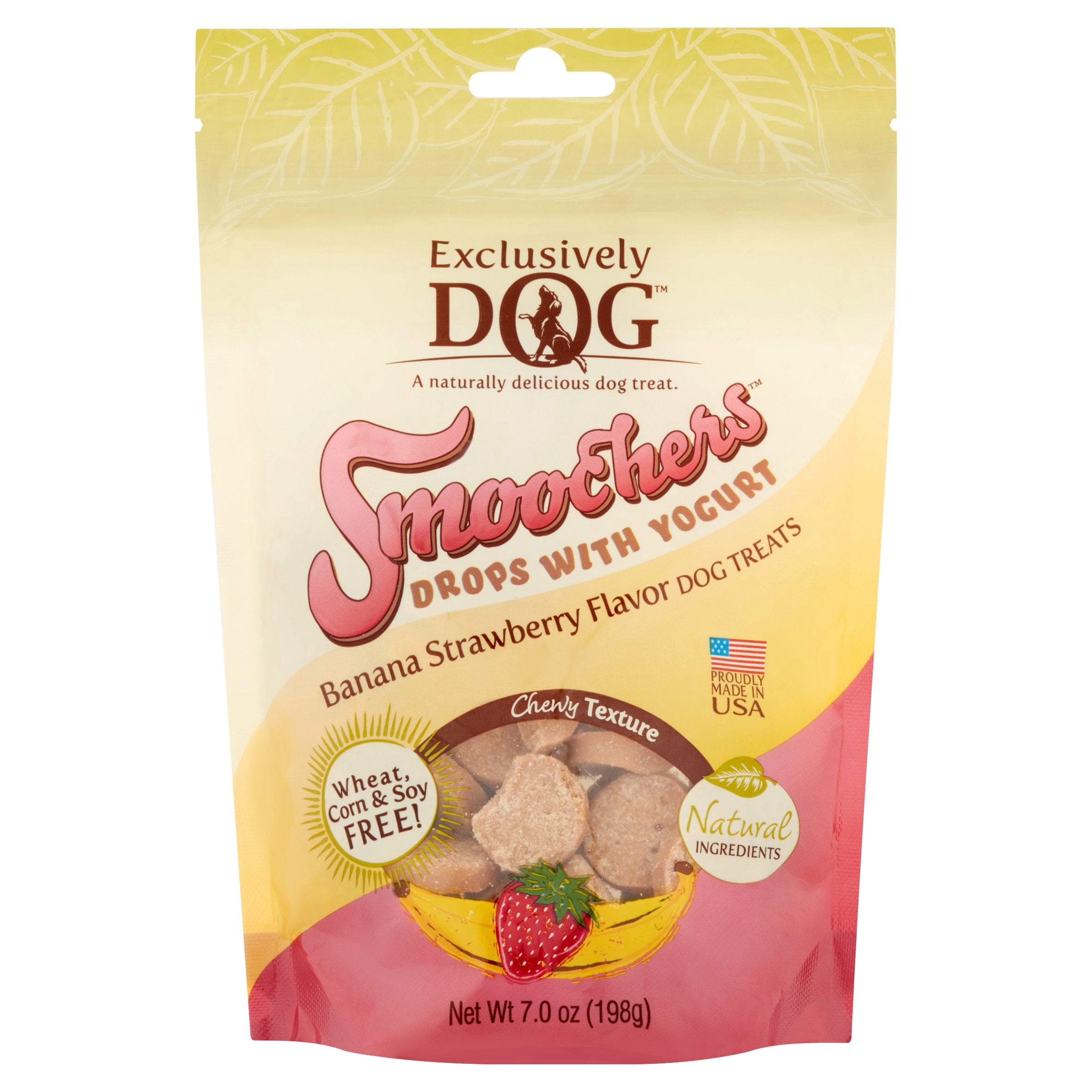 Exclusively Dog Smoothers Banana Strawberry Flavor Dog Treats, 7.0 oz