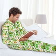 thumbnail image 6 of Fuzoiu St. Patrick's day Print Men's Long-Sleeved Pajama,Lounge Button Down Nightwear,Mens Notch Collar Pajama Set-X-Large, 6 of 7