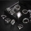 thumbnail image 3 of Anillos para mujer, regalos para mujer, anillos apilables de cristal vintage bohemios para mujer, conjunto de anillos para los nudillos, anillo para mujer, 3 of 4