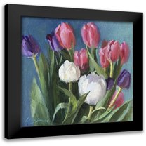 Strube, Ling 12x12 Black Modern Framed Museum Art Print Titled - Tulips