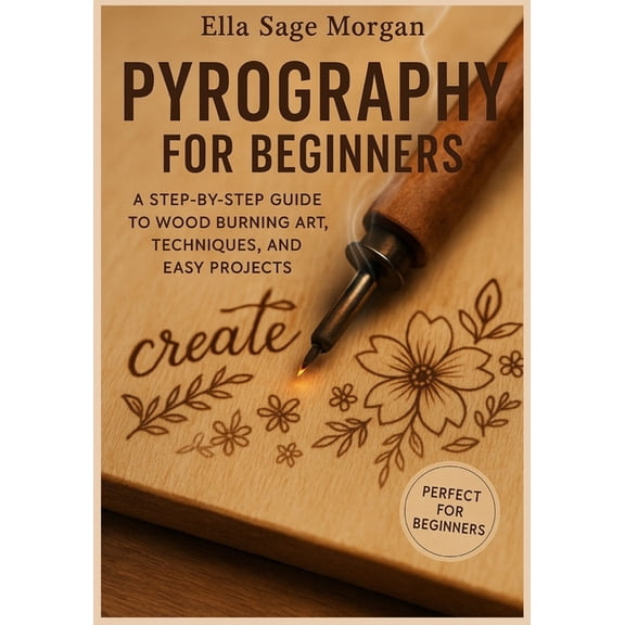 Pyrography for Beginners: A Step-by-Step Guide to Wood Burning Art, Techniques, and Easy Projects, (Paperback)