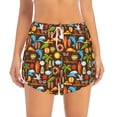 thumbnail image 2 of Picia Cute Beach Dolphin Pattern Women's 2 in 1 Athletic Running Shorts High Waisted Workout Casual Gym Sweat Shorts with Comfy Liner Zipper Pockets-Medium, 2 of 9