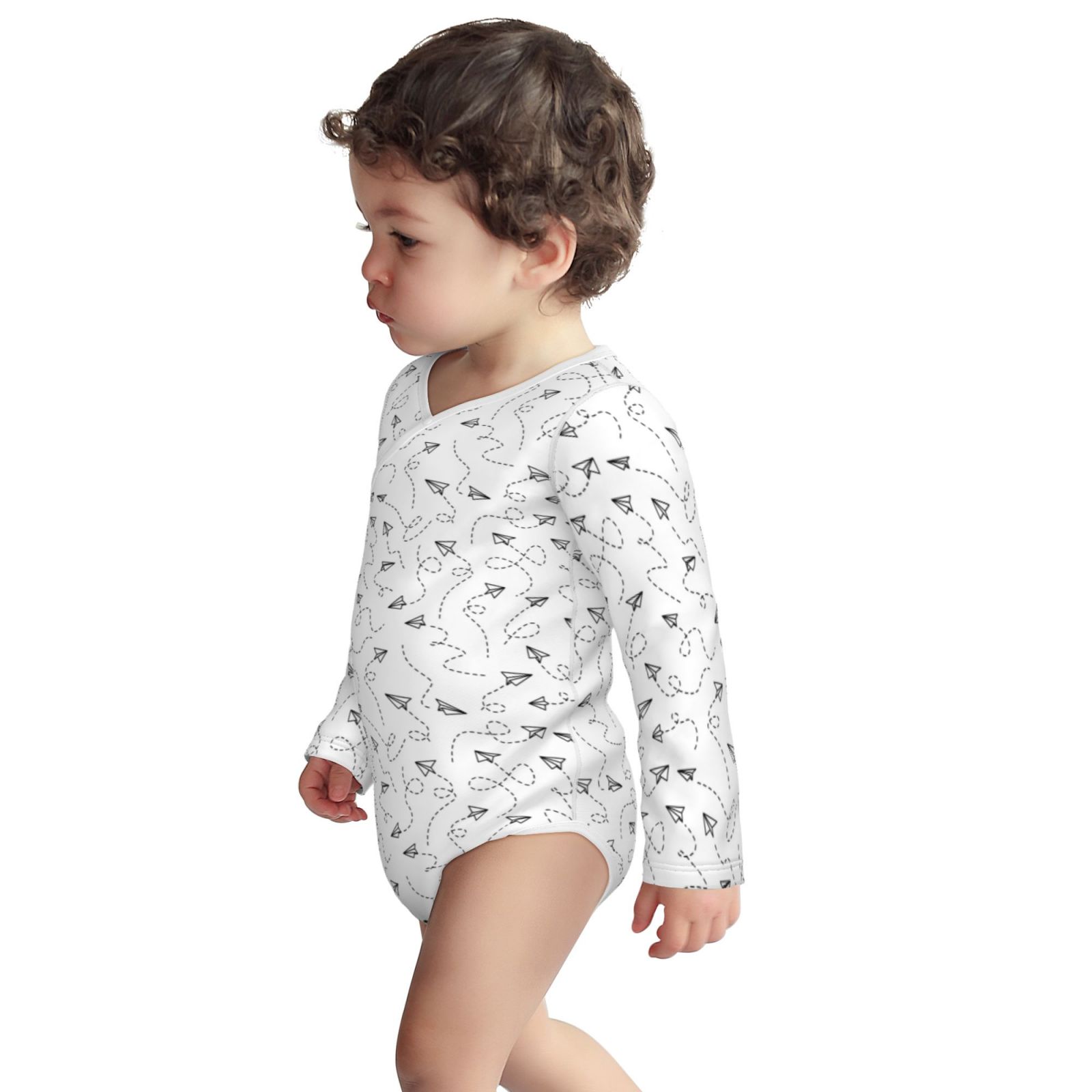Vsdgher Airplane Long Sleeve Bodysuits One-piece 100% Organic Cotton for Infant Baby Boys, Girls, Unisex-2 Years