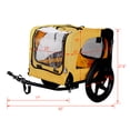 thumbnail image 5 of Tookss Foldable Pet Bicycle Trailers With 16 Inch Wheels Internal LeashFloor Up To 88 Pounds Capacity Mesh Dog Bike Trailer, 5 of 9