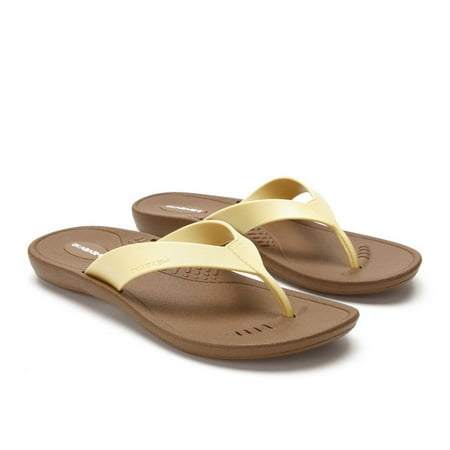 

Okabashi Breeze Women s Flip Flops-Toffee/Butter-S