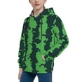 thumbnail image 2 of Lsque Green Stripes Of Watermelon Patten Youth Hoodie Sweatshirt Pullover with Kangaroo Pocket Boys and Girls Hoodie Warm Hoodie for Kids-Small, 2 of 6