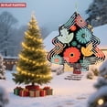 thumbnail image 3 of Vibrant Floral Pattern Metal Hanging Christmas Tree Wind Spinner - Festive Garden Decoration for Yard & Holiday Cheer, 3 of 7