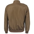 thumbnail image 2 of Men's Athletic Lightweight Water Resistant Slim Fit Racer Jacket (Camel, S), 2 of 4