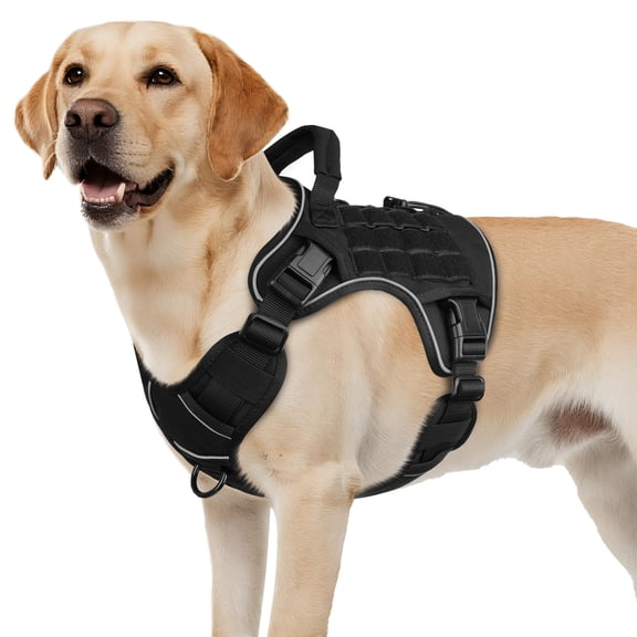 Tactical Dog Harness for Large Dogs,No Pull Heavy Duty Dog Harness