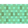 thumbnail image 1 of Ahgly Company Indoor Rectangle Abstract Turquoise Blue Modern Area Rugs, 3' x 5', 1 of 4