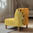 thumbnail image 5 of HELLHERO Stretch Elastic Bottom Armless Accent Chair Cover Slipcover for Banquets, Stain Protection Armless Accent Chair Washable Cover, Sunflower Spotted Pattern, 5 of 8