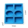 thumbnail image 2 of Molde De Jabón De Silicona Ovalado Rectangular De 6 Cavidades Hecho A Mano Para Hacer Jabón De Baño Para El Hogar Inevent HA023199-00, 2 of 7
