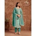 thumbnail image 2 of Custom Made Indian Readymade Wedding Party Wear Women Straight Kurti Pant With Dupatta, 2 of 5