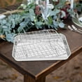 thumbnail image 3 of QUTETN Biscuits Oven Roasting Pan Oven Tray Chicken Wing Rack Baking Pan Grid Stainless Steel, 3 of 6