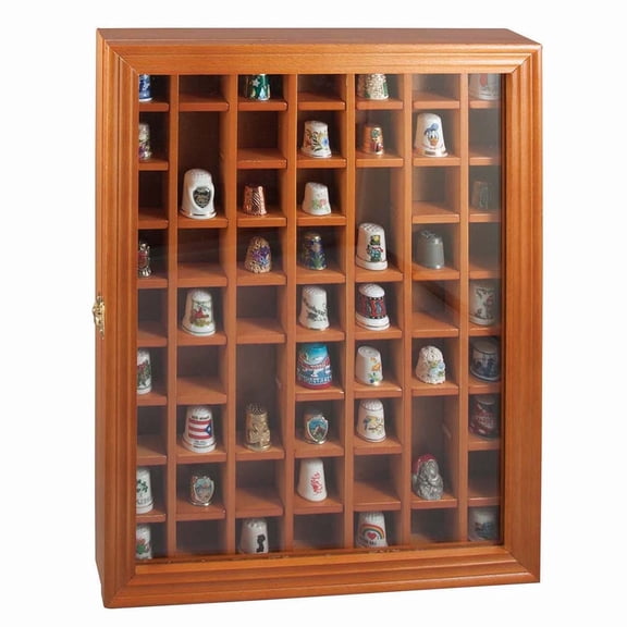 Herrschners® 59-Thimble Deluxe Thimble Case With Glass Door Accessory