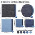 thumbnail image 3 of Parches Mezclilla Adhesivos Termo Adheribles para Reparar Ropa 25 Piezas UNIVERSOENLINEA, 3 of 9
