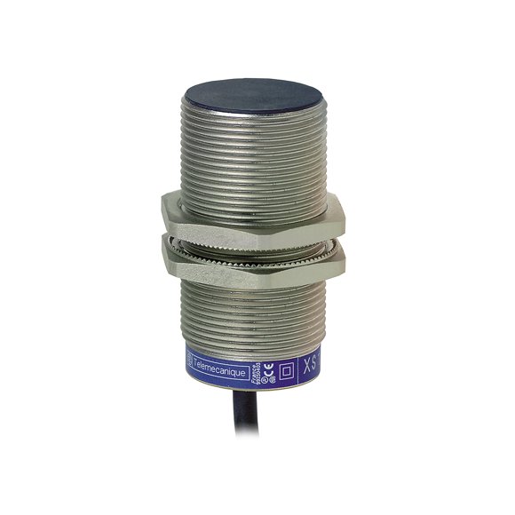 Telemecanique Sensors XS630B1MAL2 Universal Series Inductive Proximity Sensor, Multi-Function, Metal 30-mm Barrel, 2-Wire AC/DC Wiring, PNP Input, NO Output, 2-m Electrical Cable