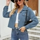 thumbnail image 3 of Chaqueta de bolsillo para mujer, chaqueta de manga larga con solapa, chaqueta informal, chaqueta de color puro, chaqueta de funcionamiento suave, 3 of 6