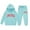 Light Blue, variant on Children Kids Boys And Girls Long Sleeve Letter Printed Lightweight Hoodie Sweatshirts And Long Pants Set Outfit baby clothes for girls 3t girls outfits