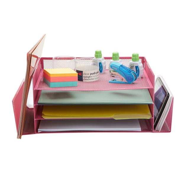MIND READER Desk Organizer with 6 Compartments For Office Accessories