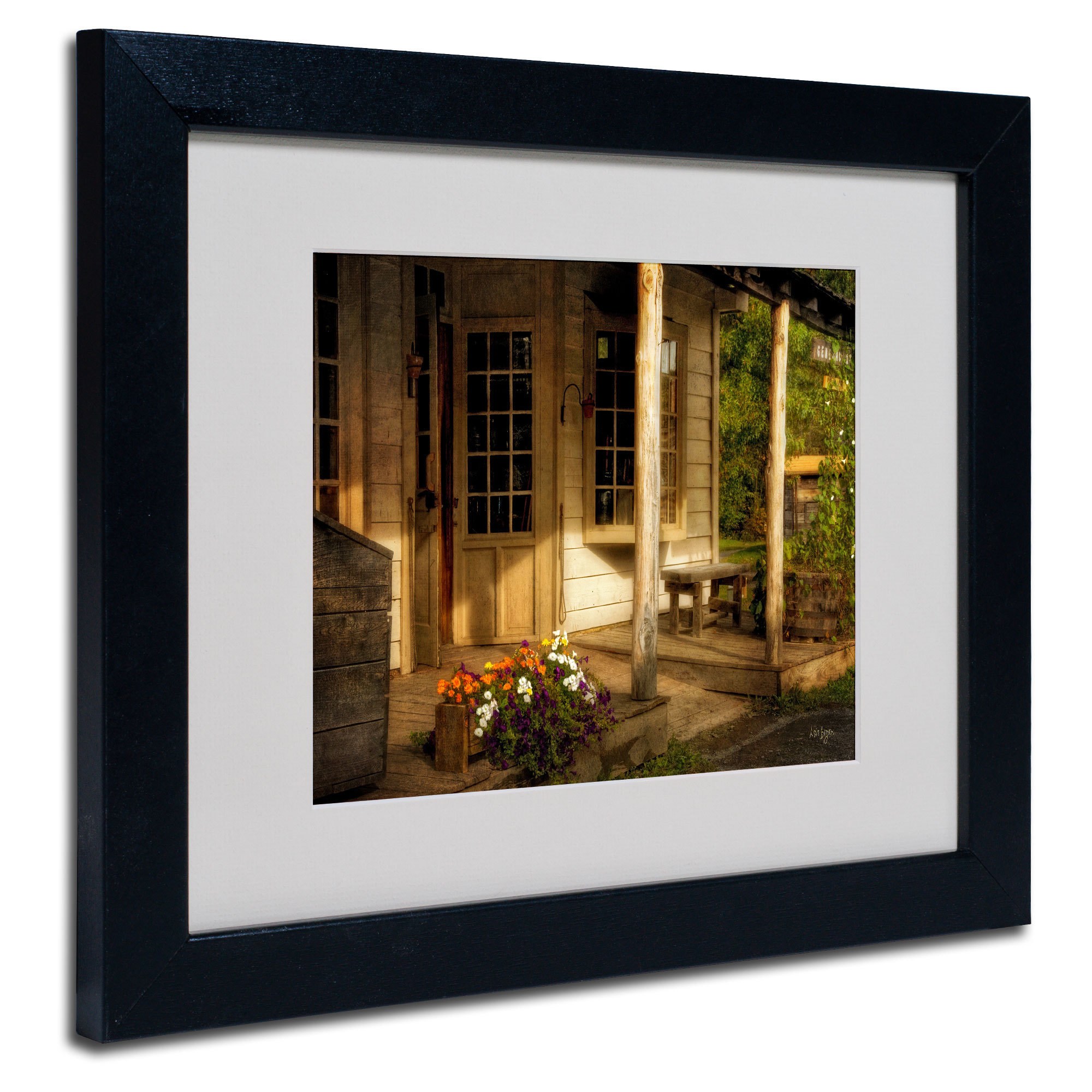 Trademark Fine Art "The Old General Store" by Lois Bryan, Black Frame
