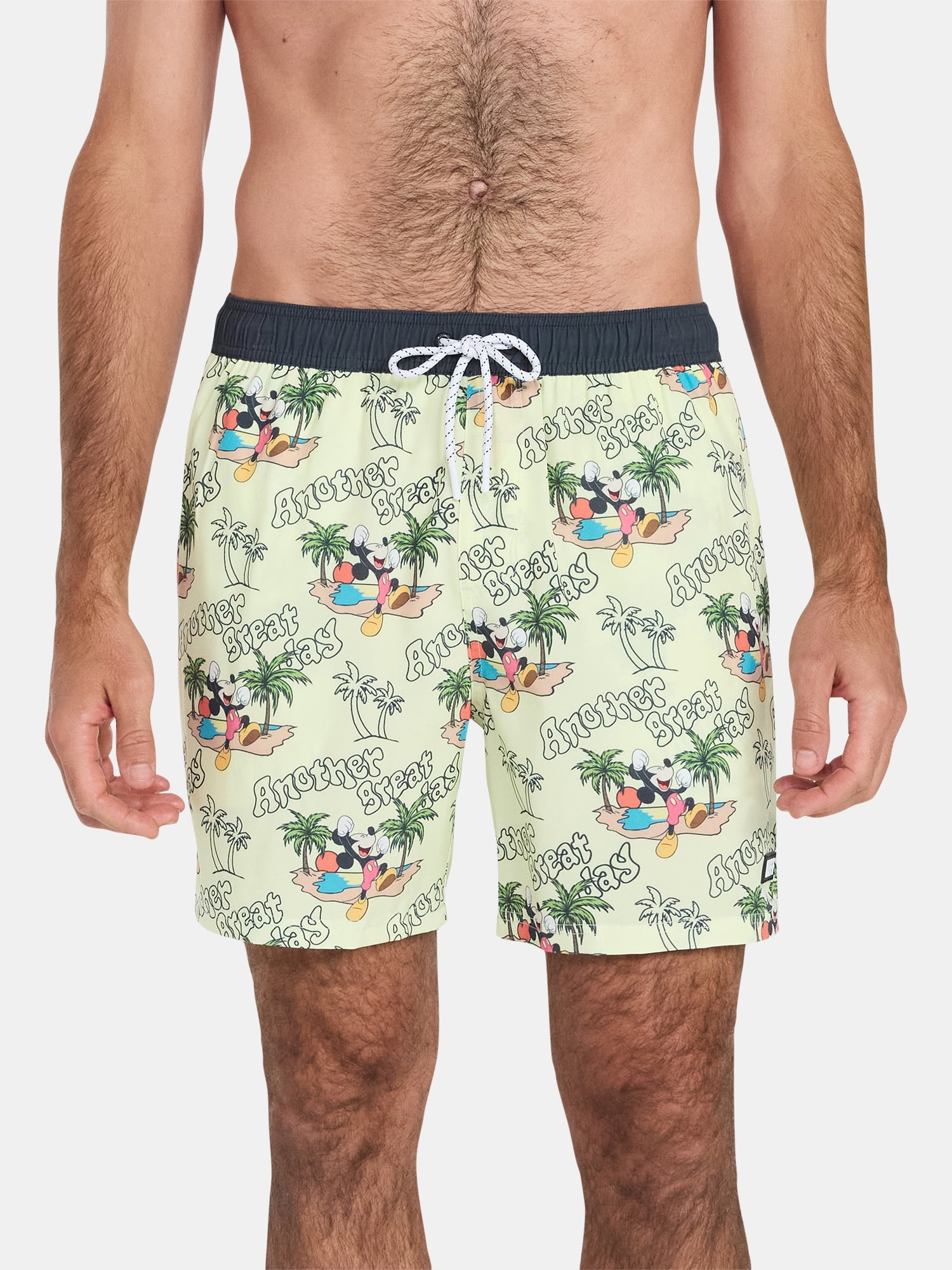 Neff Men's and Big Men's Mickey Mouse Print Swim Trunks, Sizes S-3XL