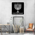 thumbnail image 4 of Craftnamesign Custom Menorah Judaism Hanukkah Jewish Wall Art Led Light, Jewish Light, Jewish Sign, 4 of 5