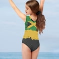 thumbnail image 4 of SEANATIVE Girls Swimsuit One Piece Size 5-6 Years Jamaica Flag Kids Beach Bathing Suit Comfortable V Neck Gymnastics Leotards Dancewear, 4 of 7