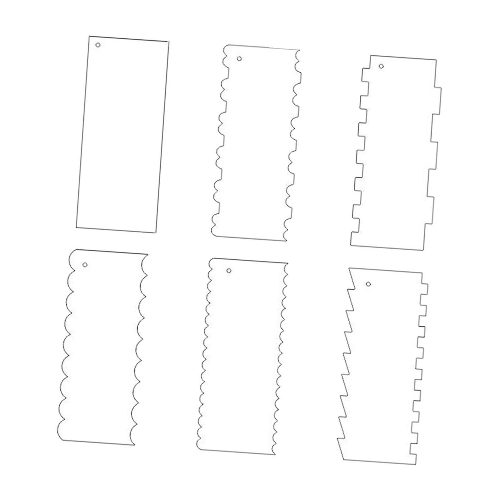 Cake Smoother Combo Cake Sculpting Decorating Comb with Different Edge