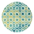 thumbnail image 3 of Unique Loom Azalea Collection Area Rug - Dodd (7' Round Blue/Yellow), 3 of 7